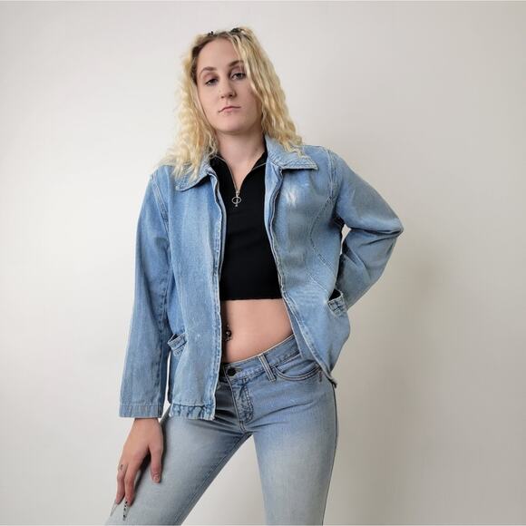 Vintage 90s Denim Jean Jacket - M - Picture 1 of 7